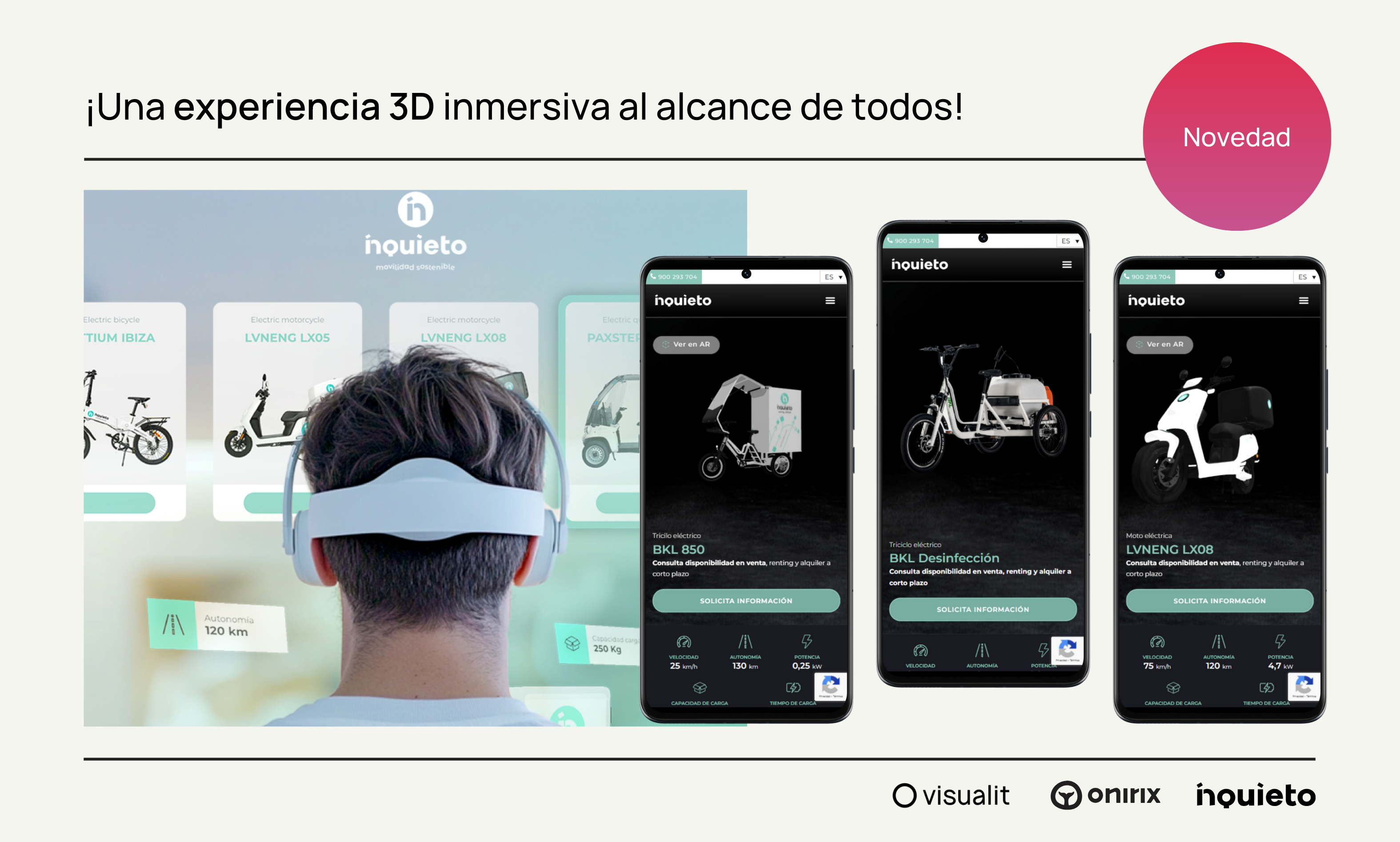 Visualit y Onirix llevan la realidad aumentada y 3D a la web de GAM Inquieto