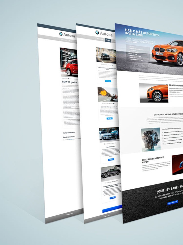 Imagen principal de proyecto de Landing a medida y Campaña de captación de clientes potenciales de BMW Serie 1 para Autosa